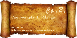 Cservenyák Róza névjegykártya