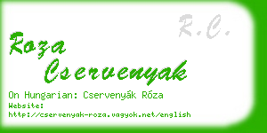 roza cservenyak business card
