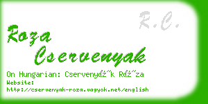 roza cservenyak business card